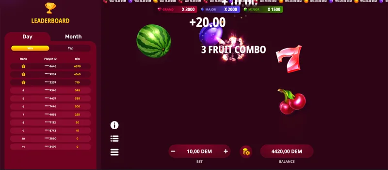 Hot Slice by Evoplay — arcade instant-win game with fruit slicing mechanics